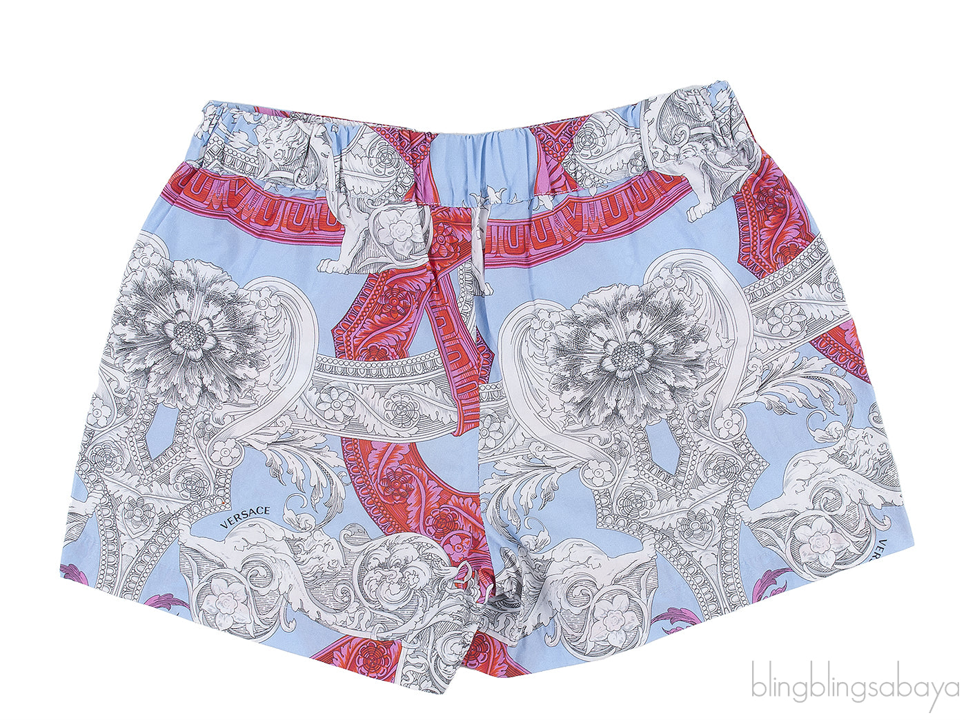 Light Blue Printed Kids Short