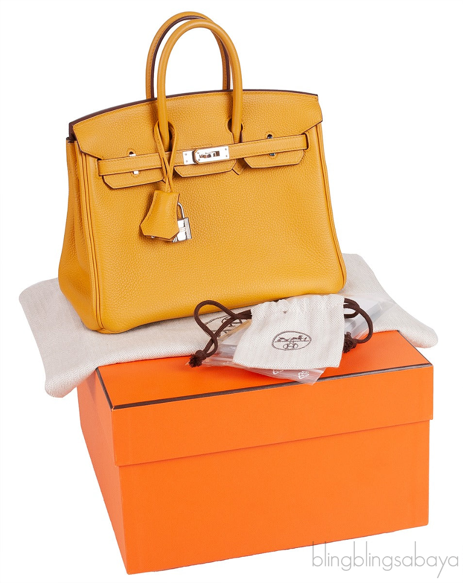 Birkin 25 Jaune Ambre Togo PHW