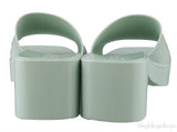 Pastel Green Rubber Slide Sandals
