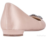 Hangisi Nude Satin Flat