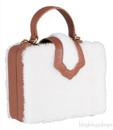Fey Mini Shearling Box Bag