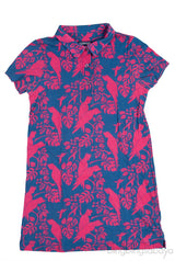 Bird Print Bi-color Dress