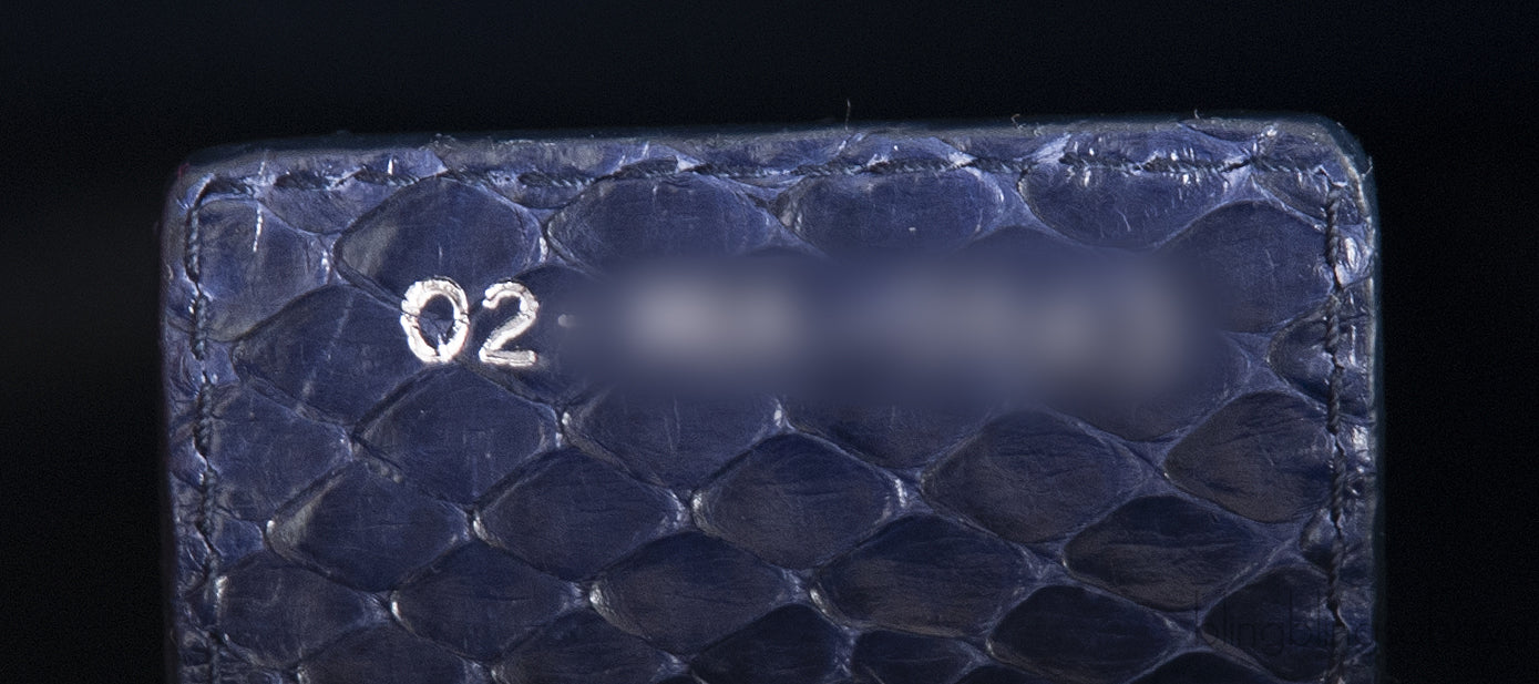 Lady Dior Large Blue Python Bag