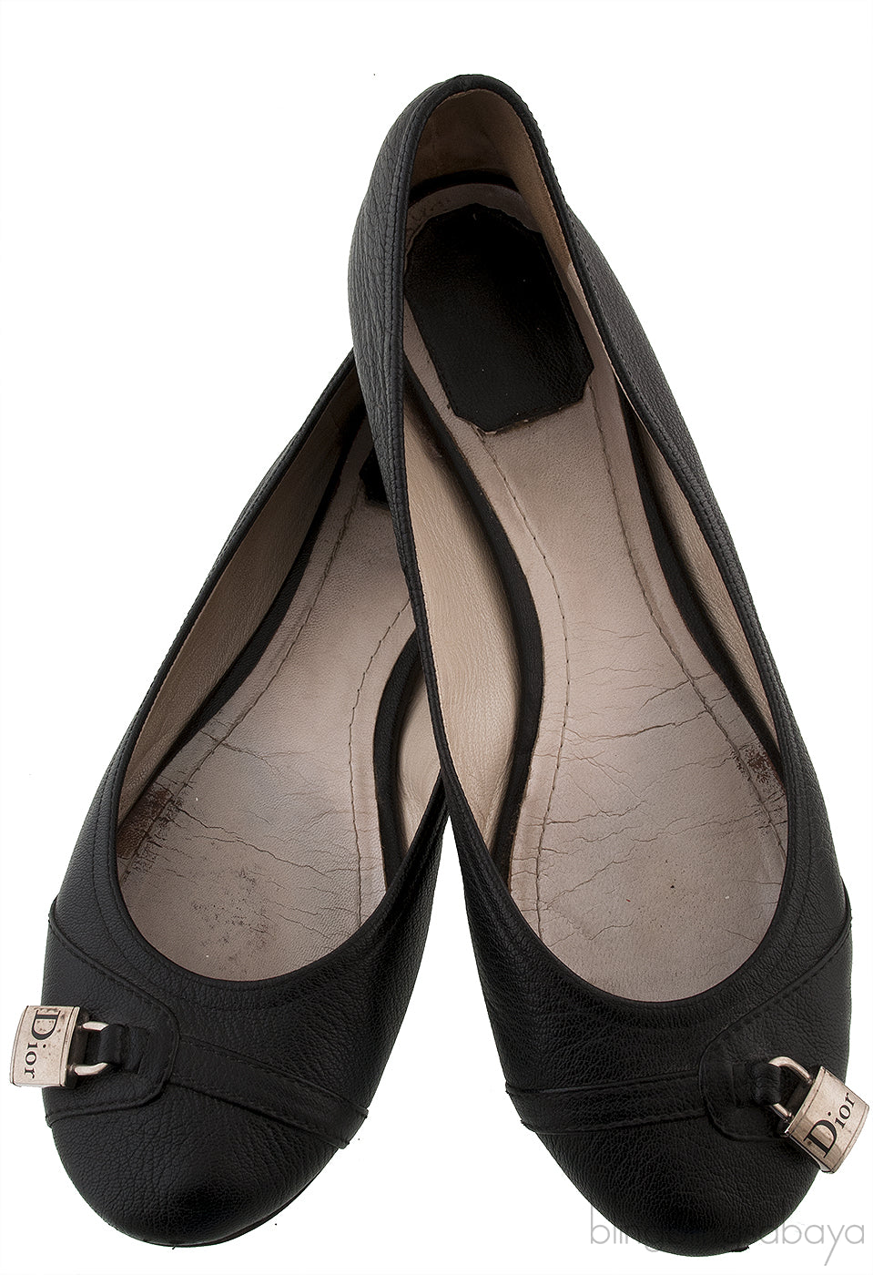 Silver Lock Ballet Flat Shoes