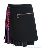 Leopard Pleated Mini Skirt