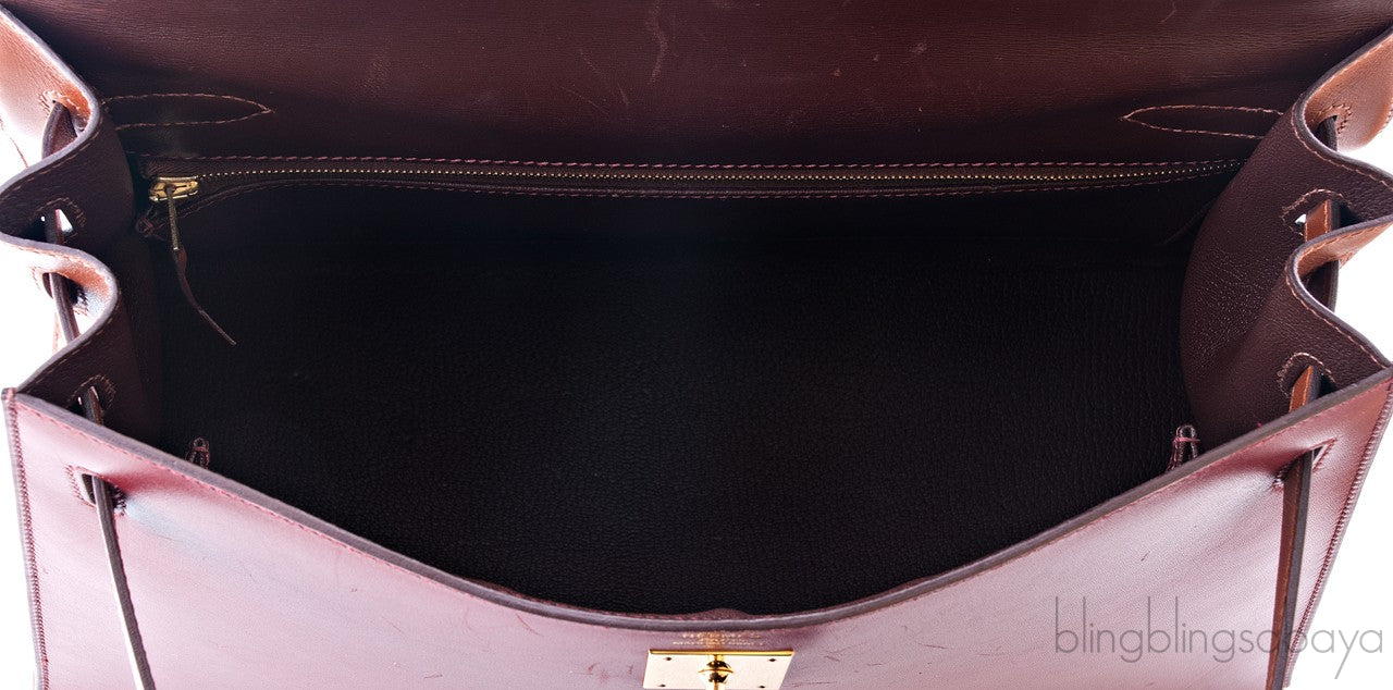 Kelly 32 Tricolor Box Calf Sellier
