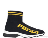 Black Knit Sock Logo Sneaker
