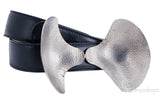 Black Sculptural Metal Bow Belt