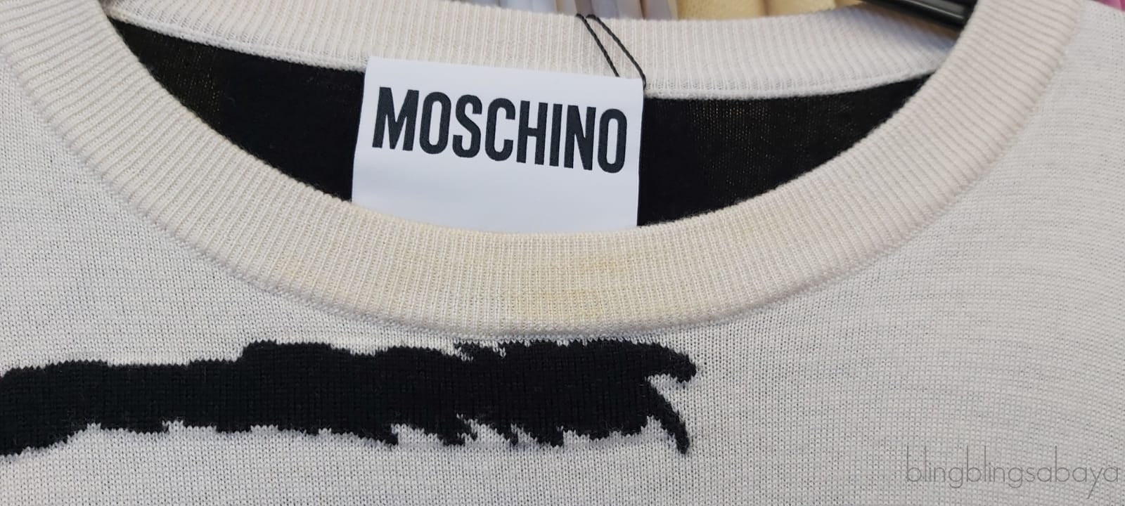Face & Logo Black Long Sweater