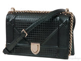 Diorama Emerald Green Flap Shoulder Bag