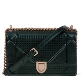 CHRISTIAN DIOR Diorama Emerald Green Flap Shoulder Bag