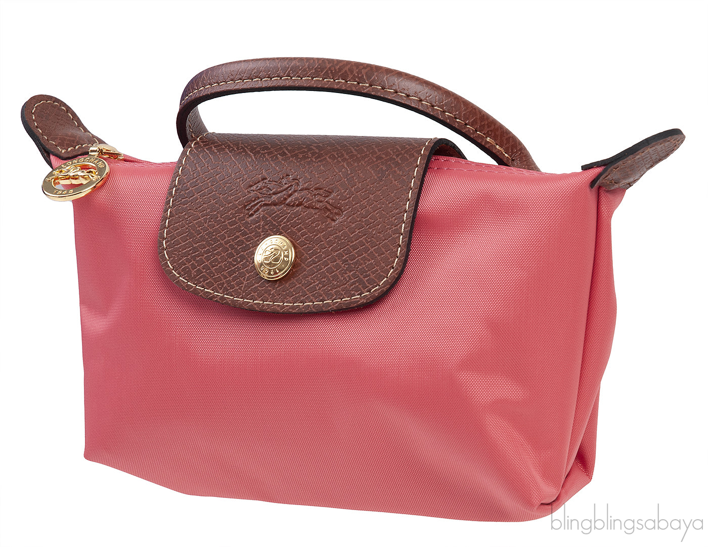 Le Pliage Coral Original Pouch with Handle