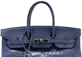 Birkin 35 Brighton Blue Matte Porosus