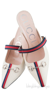 Emma Off-White Leather Mules