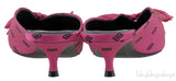 Silk BB Pink Knife Pointed Toe Mules