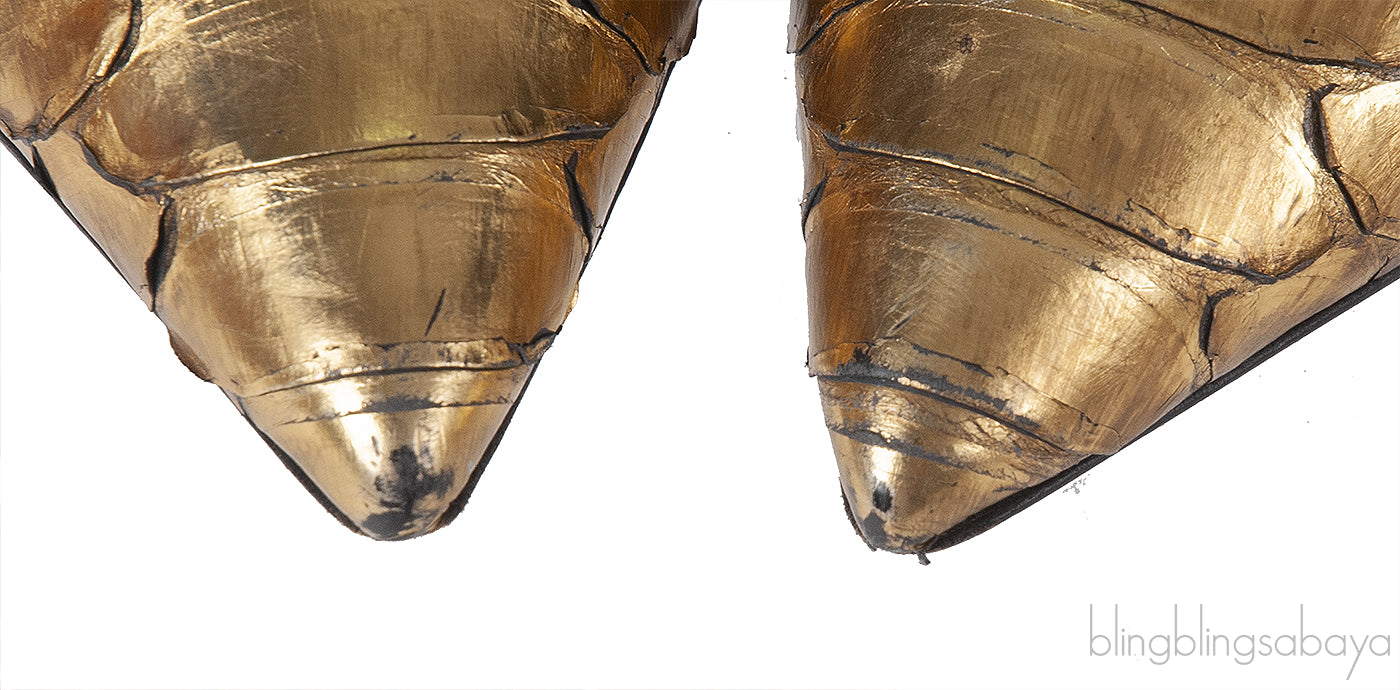Tom Ford Python Gold Pointed Heels