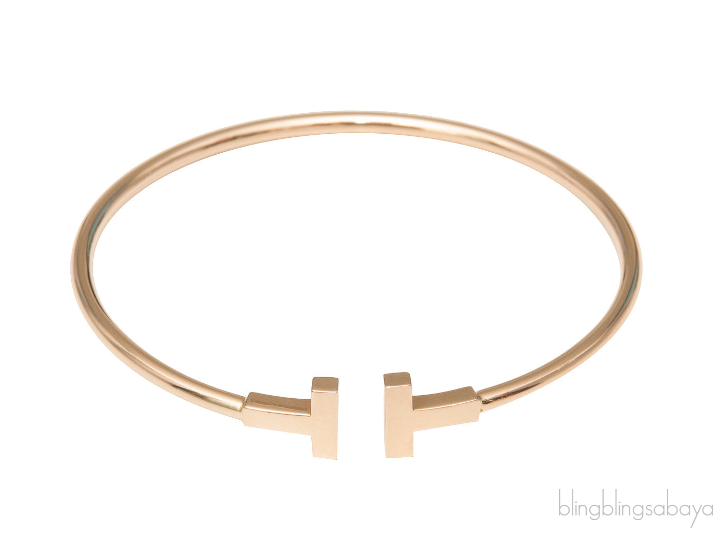 T Wire Rose Gold Bracelet