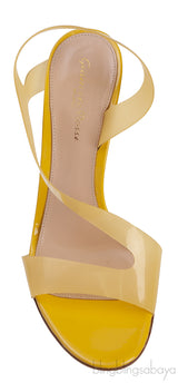 Yellow Metropolis PVC Slingback Sandals