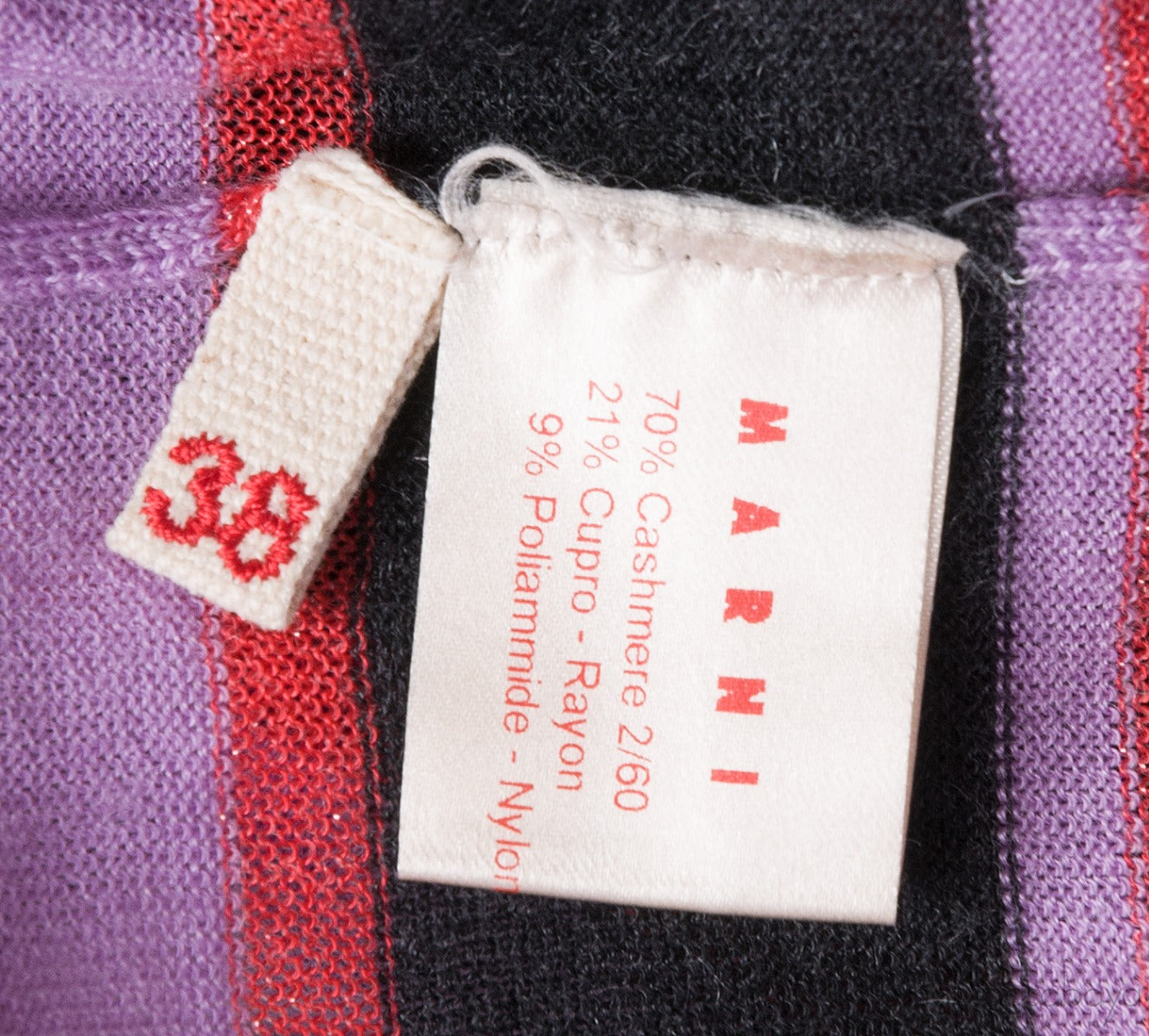 Purple Stripe Cashmere Blend Cardigan