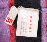 Purple Stripe Cashmere Blend Cardigan