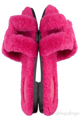 Oran Teddy Bear Fuchsia Sandals