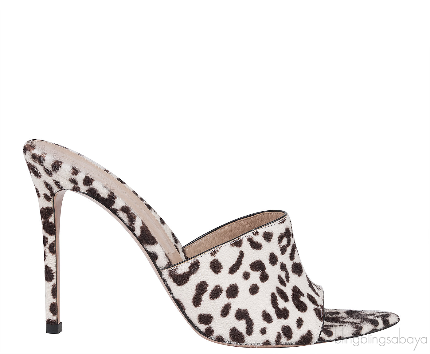 Alice Leopard Print Calf Hair Mules