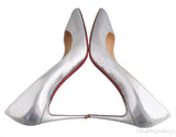 Silver Metallic Pointed Toe Heels