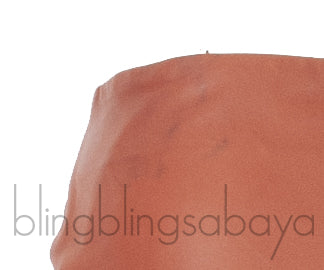 Brown Leather Midi Skirt