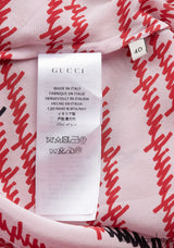 Gucci Pink Printed Longsleeves Top and Skirt