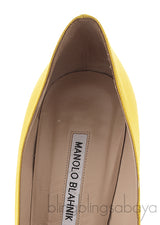 Yellow Jeweled Pointed Pump