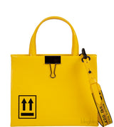 Yellow Patent Mini Box Bag
