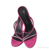 Pink Julianne Crystal Embellished Sandals