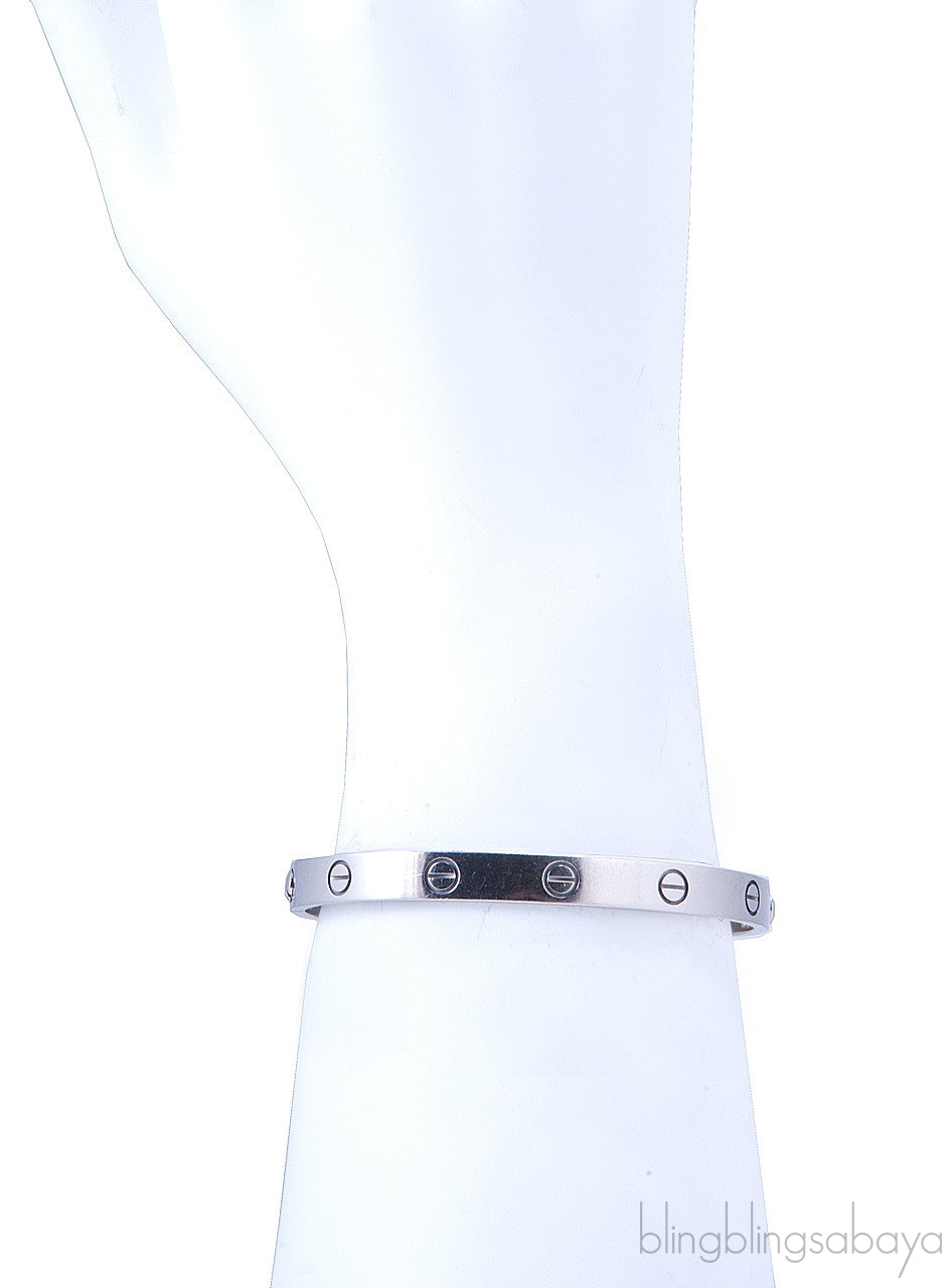 White Gold LOVE Bracelet