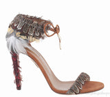 Rio Feather Ankle-tie Sandals