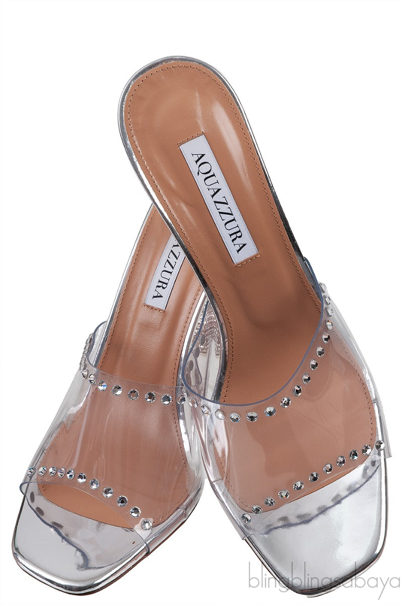 Aquazzura PVC Secrets 95mm Mules 38