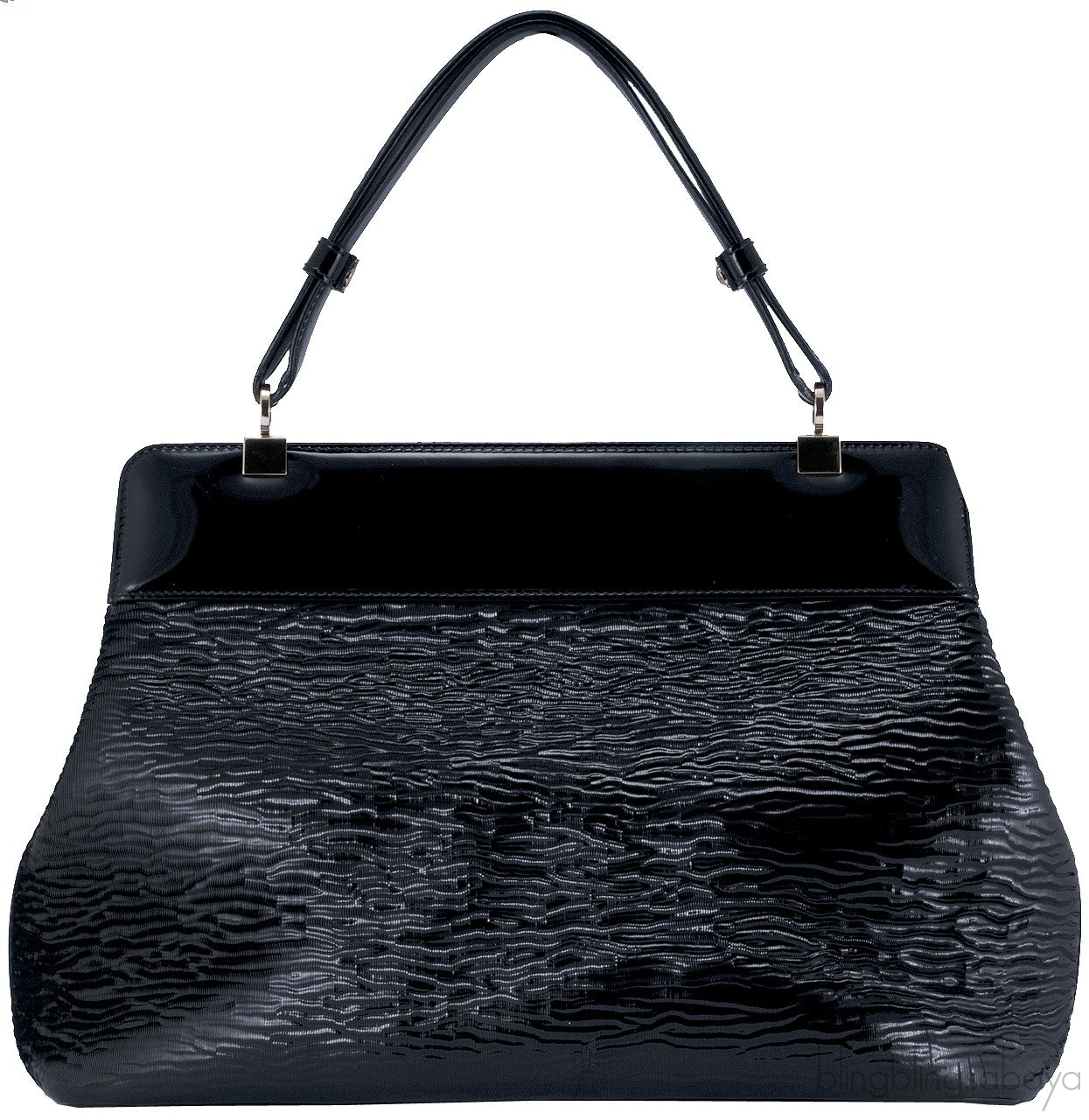 Isabella Rossellini Black Patent Bag