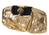 Dolce & Gabbana Gold Snakeskin Wallet Clutch