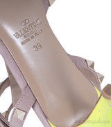 Lime Rockstuds Leather Pump