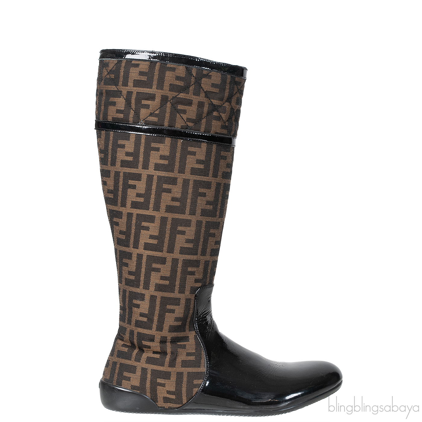 Fendi FF Brown Monogram Boots