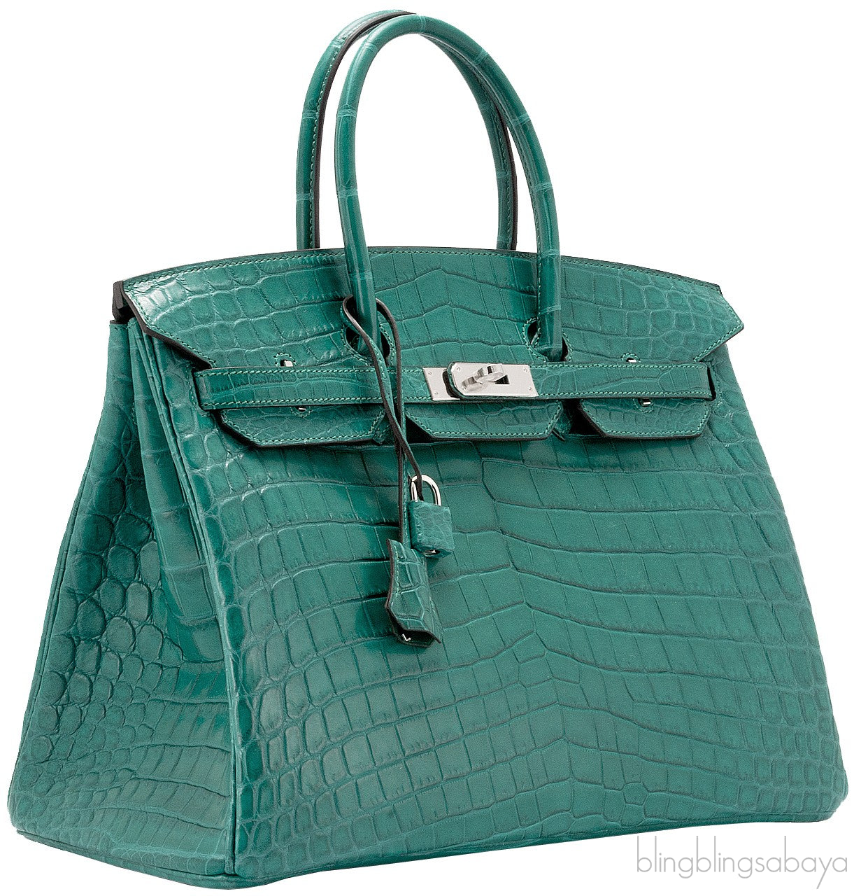 Birkin 35 Malachite Matte Crocodile