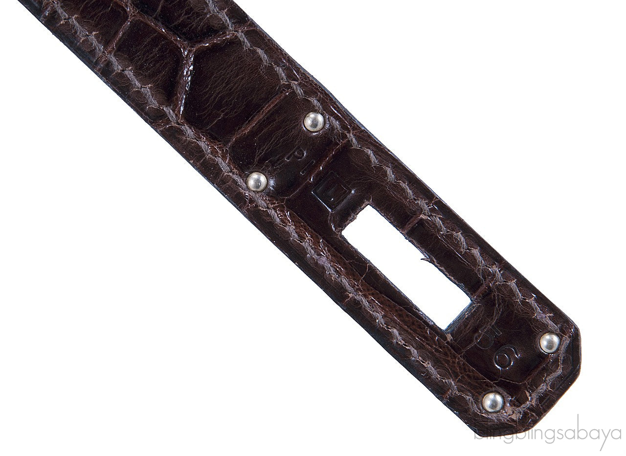 Birkin 35 Nicotine Shiny Croco