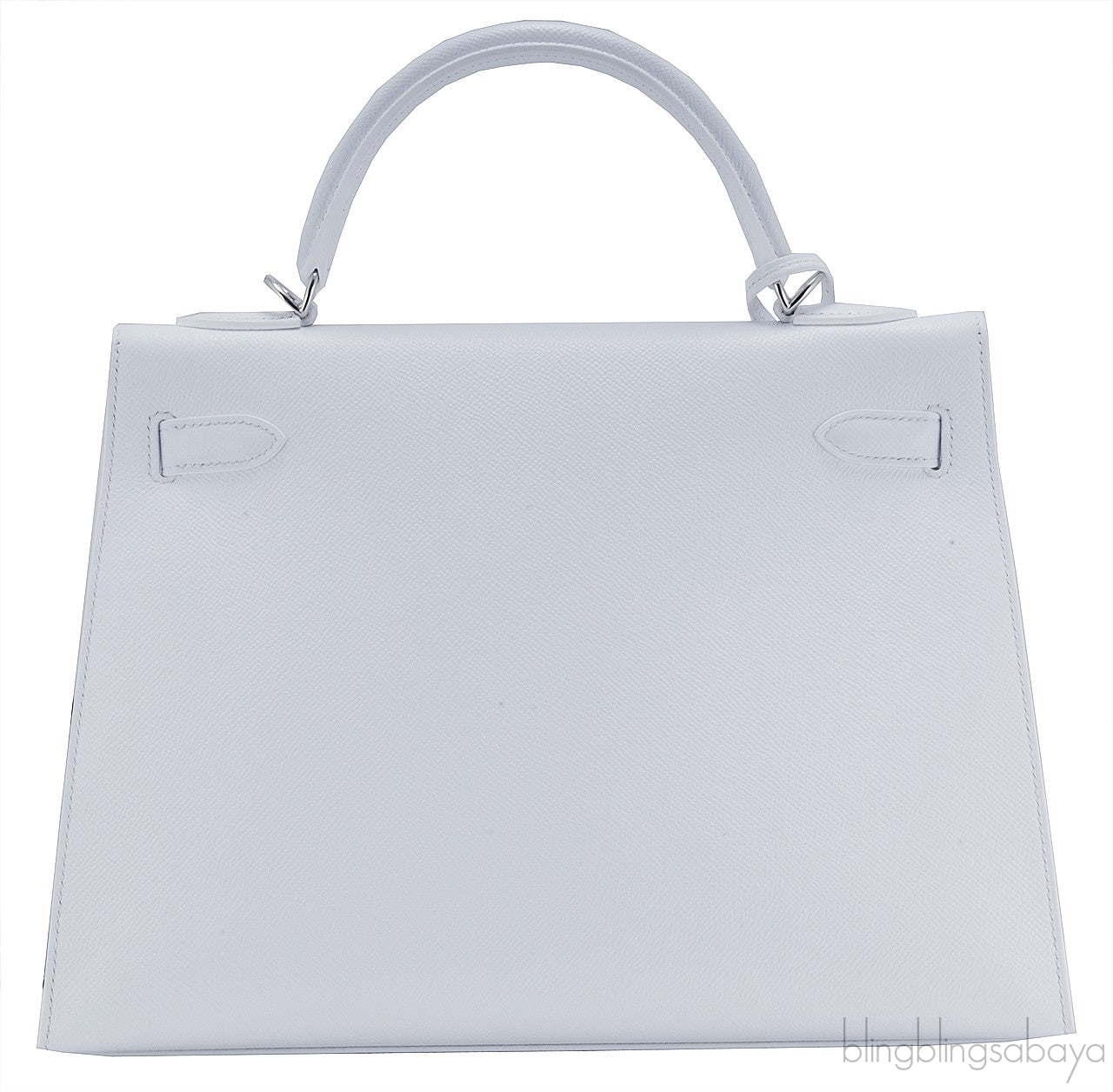 Kelly 32 White Epsom Sellier