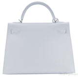 Kelly 32 White Epsom Sellier