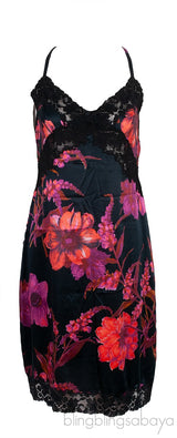 Black Floral Camisole Dress