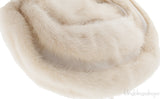 Ivory White Fur Crystal Handbag