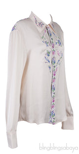 Off-white Floral Trim Shirt