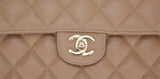 XL Jumbo Tan Caviar Leather