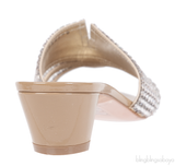 Gina Silver Crystal Nude Utah Sandals