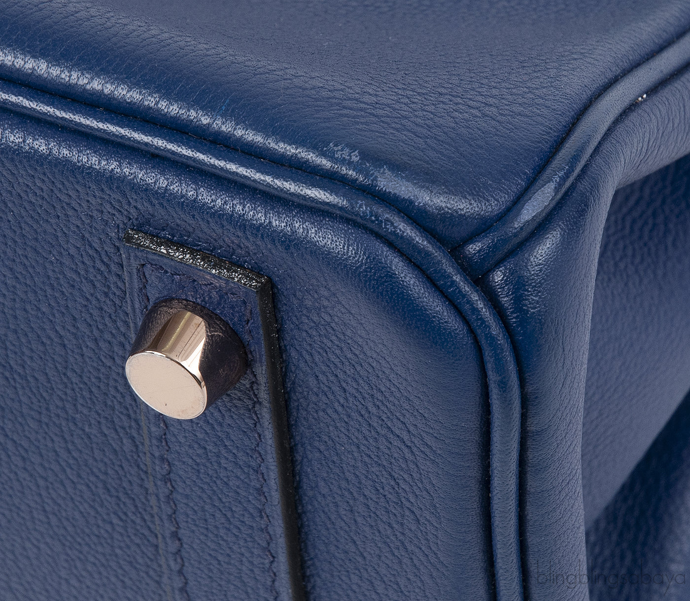 Hermes Birkin 25 Touch Blue Marine Matte Alligator and Blue Sapphire Taurillon Novillo GHW