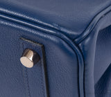Hermes Birkin 25 Touch Blue Marine Matte Alligator and Blue Sapphire Taurillon Novillo GHW